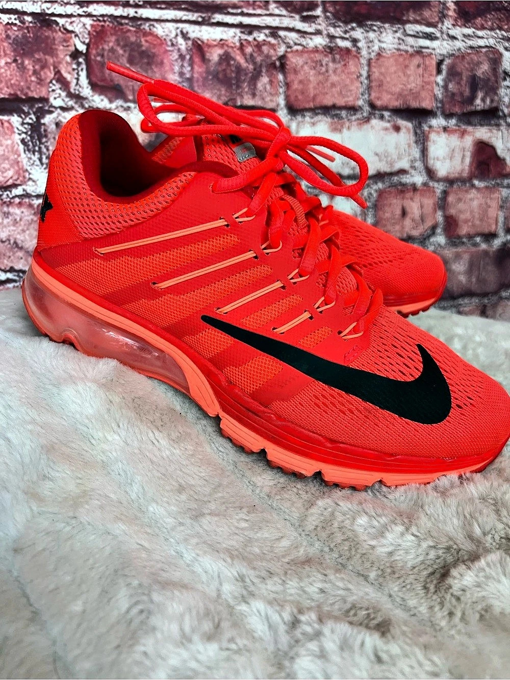 Nike Air Max Excellerate 4 Bright Crimson Orange Running Shoes Women's Size 8.5
